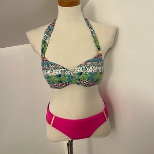 Victoria’s Secret two-piece bikini top size 34B, bottom size medium
